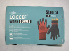 Loccef Winter Work Gloves Thermal Insulated Super Grip 2 Pairs Size Small