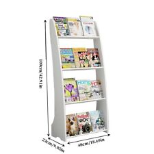 4-tier Book Display Rack Brochure Holder Literature Floor Standing Magazine Rack