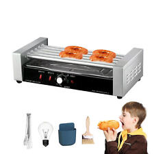 Commercial Electric 12 Hot Dog 5 Roller Grill Cooker Machine Wbun Warmer 850w