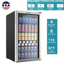 Beverage Beer Refrigerator Cooler 126 Can Mini Fridge W Adjustable Shelves New