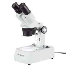 Amscope 20x-40x-80x Binocular Stereo Microscope With 2 Halogen Lights