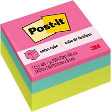 Post-it Notes Cube 400 Total Notes 3 X 3 Bright Colors 1 Pack
