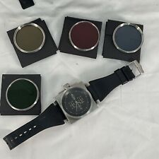 Welder K 26 Watch With 4 Colored Bezels And Leather Strap Box