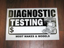 Auto Repair Shop Sign Diagnostic Testing Pricing