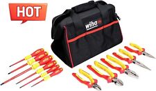 Wiha 32977 11 Piece Master Electricians Insulated Tool Set In Canvas Tool Bag
