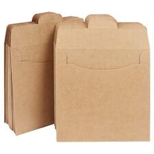 50 Pack Cd Sleeves Kraft Paper Dvd Envelopes Khaki Blank Cd Paper Cardboard...