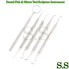 1 Set Dental Pick Mirror Tools Sculpture Instrument Double End Pr-009