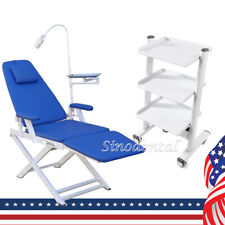 Dental Portable Folding Unit Chair Examine Chair Led Lightmobile Tool Cart