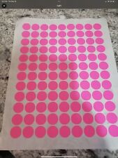 2160 Neon Pink Blank Garage Yard Sale Stickers Labels Tags Liquidation Sale