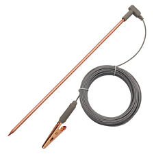 Copper Grounding Rod With 40ft Ground Cord Alligator Clip Portable Ground Rod