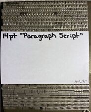 14 Pt Paragraph Script Only Set Over 2300 Pieces Almost All Newunused