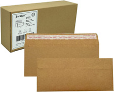 80pcs 10 Brown Kraft Business Envelopes Windowless Design 4.125x9.5inches 12..