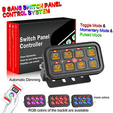 8 Gang Switch Panel Rgb Wireless Bluetooth On-off Momentary Strobe Led Light Bar