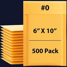 0 6 X 10 500 Pack Kraft Bubble Mailers Padded Envelope Shipping Bags