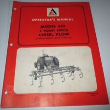 Allis Chalmers 610 3-point Hitch Chisel Plow Operators Manual Jeoffroy Ac 469