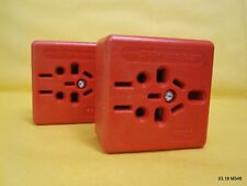 Two 2 Red Universal Test Socket Pp 20 Pp20 For Class Ii Equipment