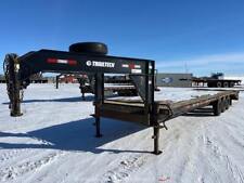 2016 Trail-tech H370 Gooseneck Flatbed Wood Deck Equipment Trailer Bidadoo