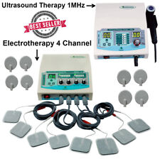 Pro Combo Electrotherapy 4 Channel Unit Ultrasound 1mhz Therapy Massager Machine