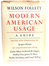 Wilson Follett Modern American Usage A Guide 1st Edition 2nd Printing
