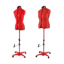Red Dress Form Mannequin For Sewing Adjustable Size Female Small Size 6-14 ...