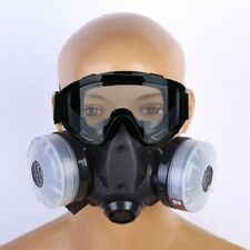 Half Face Gas Mask Dual Filter Cartridge Work Safety Chemical Respirator Glasse