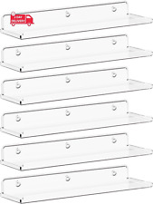 Floating Shelves For Wall 6 Pack 15 Clear Acrylic Shelf Room Decor For Bookfi