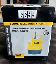 6699 13hp Portable Utility 2100 Gph Utility Sump Pump Submersible -
