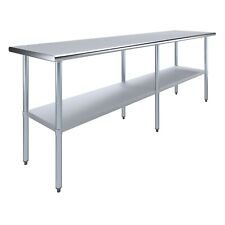 24 In. X 96 In. Stainless Steel Work Table Metal Utility Table