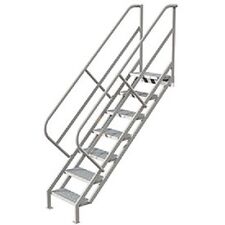 New 7 Step Industrial Access Stairway Ladder Perforated