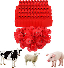100 Pcs Blank Plastic Cattle Ear Tags Cow Ear Tags Animal Ear Tags Dog Ear Tags