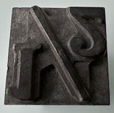 Antique Solid All Metal Letterpress 36pt Printing Block Stamp - Fraction 12