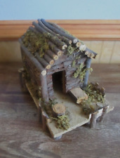 Mini Handmade Wooden Log Cabin For Christmas Tree Village