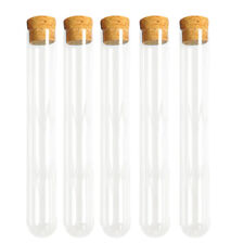 30pcs Clear Test Tubes Container With Cork Glass Tubes Tops Test Lab Chemistry