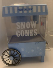 Nostalgia Scc200 Blue Snow Cone Shaved Ice Machine Retro Cart Slushie Maker