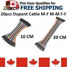 20pcs Dupont Wire Jumper Cable M-f M-m F-f 10cm20 Cm Arduino Breadboard Canada