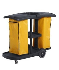 Commercial Housekeeping Janitorial Service Cart With 2 Caddies