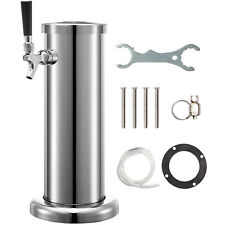 Vevor Single Faucet Draft Beer Tower Stainless Tap Beer Kegerator Tower Home