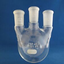 Pyrex 250ml 3 Neck Round Bottom Flask 2440 Vertical