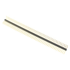 5pcs Gold Plated 1.27mm Pitch 50 Pin Male Single Row Right Angle Header Striip