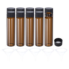 50ml Glass Vials With Screw Caps 10pcs Liquid Sample Vial With 5 Funnel Amber
