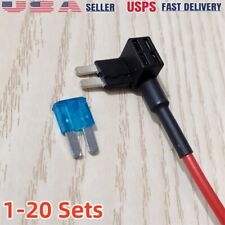 1-20 Sets 15 Amp Fuse Add-a-circuit Micro2 Blade Fuse Tap Piggy Back Fuse Holder