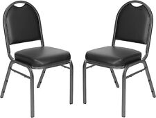 Premium Vinyl Upholstered Stack Banquet Chair Pack Of 2