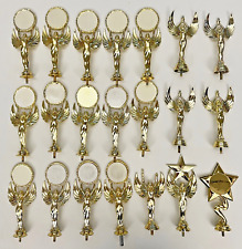 Diecast Trophy Parts Winged Victory Toppers W Disks Torches Stars 21 Pieces