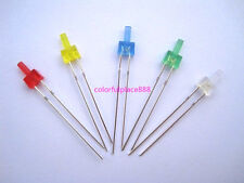 100pcs 2mm Flat Top Diffused Red Yellow Blue Green White Led Diodes Leds Light