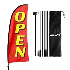 Open Themed Swooper Flag 7ft Open Banner Feather Flag With Carbon Fiber Pole