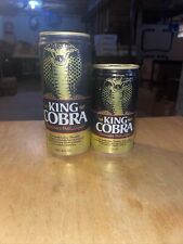 2 Bottom Opened King Cobra Malt Liquor Beer Can Anheuser Busch Empty