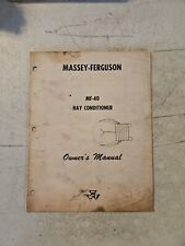 Vintage 1963 Original Massey Ferguson Mf 40 Hay Conditioner Owners Manual