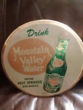 Mountain Valley Water Celluloid Toc Tin Over Cardboard Sign