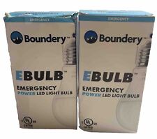 Lot Of 2 Boundery Ebulb Emergency Power Rechargeable Led Light Bulb - Nib