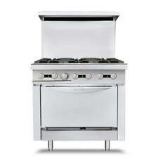 New 36 Natural Gas Range Stove With Oven Stainless Steel 6 Burners 227000 Btu